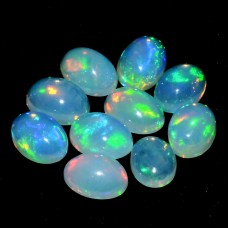 Natural Ethiopian opal 7x5mm oval cabochon
